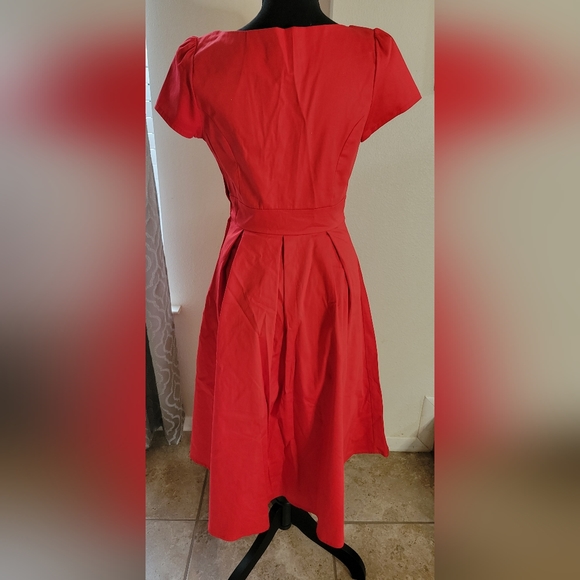 Hearts & Roses Red Swing Dress - Picture 3 of 3
